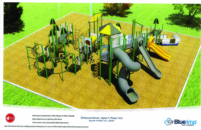 A schematic of how the new Whitewood playground will look.<br />
